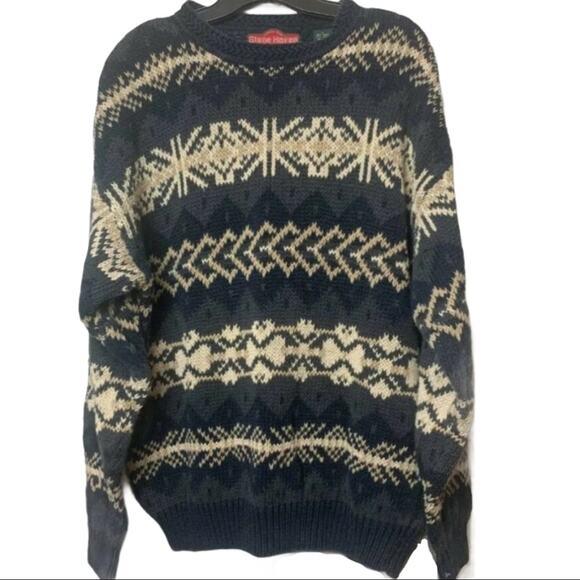 Stone Haven Blue Snowflake Crewneck Christmas Sweater – Size Large - Picture 1 of 3